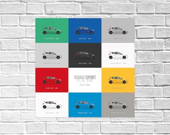 RenaultSport Clio 200 Cup &#39;Pop-Art&#39; print