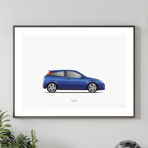 Ford Focus RS MK1 (Wydruk A3 - 297 x 420 mm)