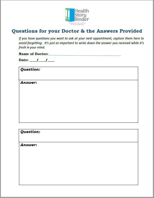 Q A For Doctor Template Etsy