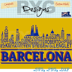 FC Barcelona Names Graphic