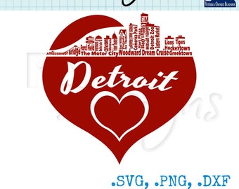Detroit Icons Skyline Graphic