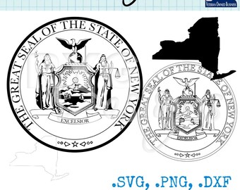 Gráficos del estado de Nueva York y del sello estatal