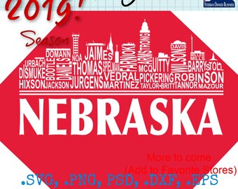 University of Nebraska Skyline Names Graphic