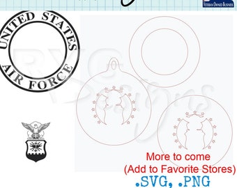 Gelaagde luchtmachttakzegel en grafisch ornament