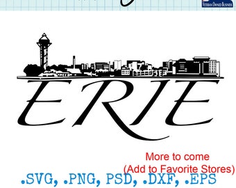Erie Pennsylvania Skyline Graphic