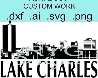 Lake Charles Skyline Graphic