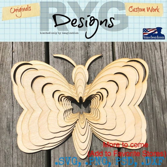 Download 6 Layered Butterfly Mandala Cut Files Etsy PSD Mockup Templates