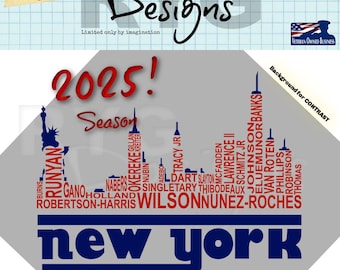 New York Football Team Skyline Namen Afbeelding