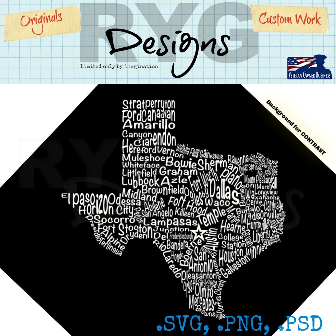 Take State Graphics Texas State Graphics - Etsy