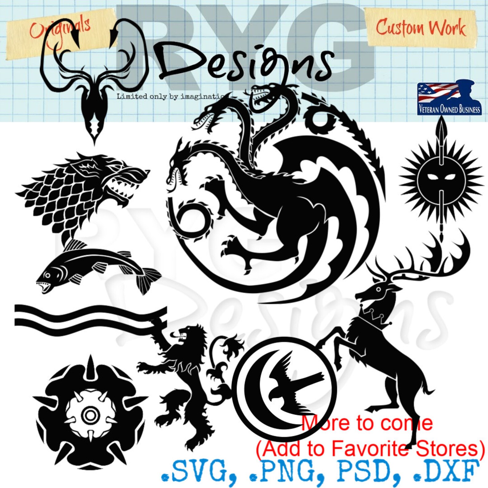 Game of Thrones Graphics Pack - Etsy