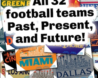 ¡Los 32 nombres gráficos del Skyline Pro Football del pasado, presente y futuro!