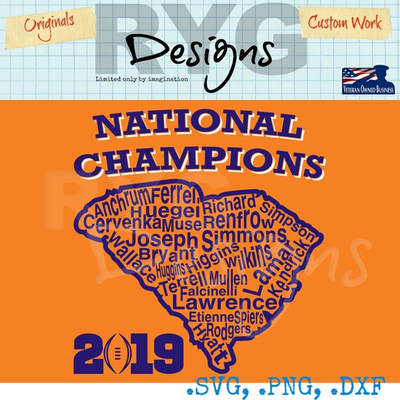 Clemson Tigers Names Graphic