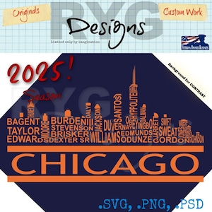 Chicago Skyline Pro voetbalnamen afbeelding