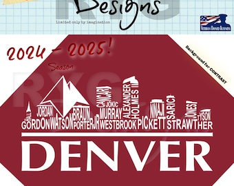 Denver Pro Basketball Team Skyline Names Afbeelding
