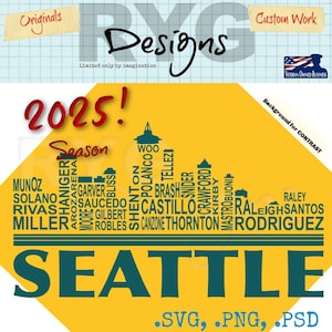 Setaball Pro Baseball Team Skyline Namen Grafik