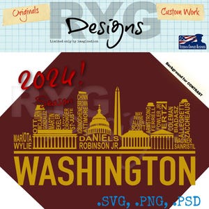 Graphique des noms de l'équipe de football de Washington DC