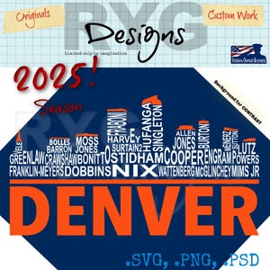 Denver Skyline Names Graphic Season Roster