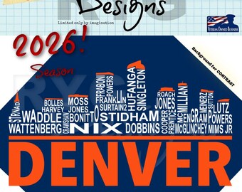Denver Skyline Names Graphic Season Roster