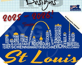 St. Louis Pro Hockey Team Skyline Names Grafisch