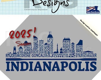 Lo skyline di Indianapolis nomina la grafica