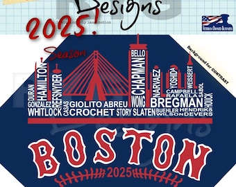 Boston Pro Baseball Skyline Roster Graphic