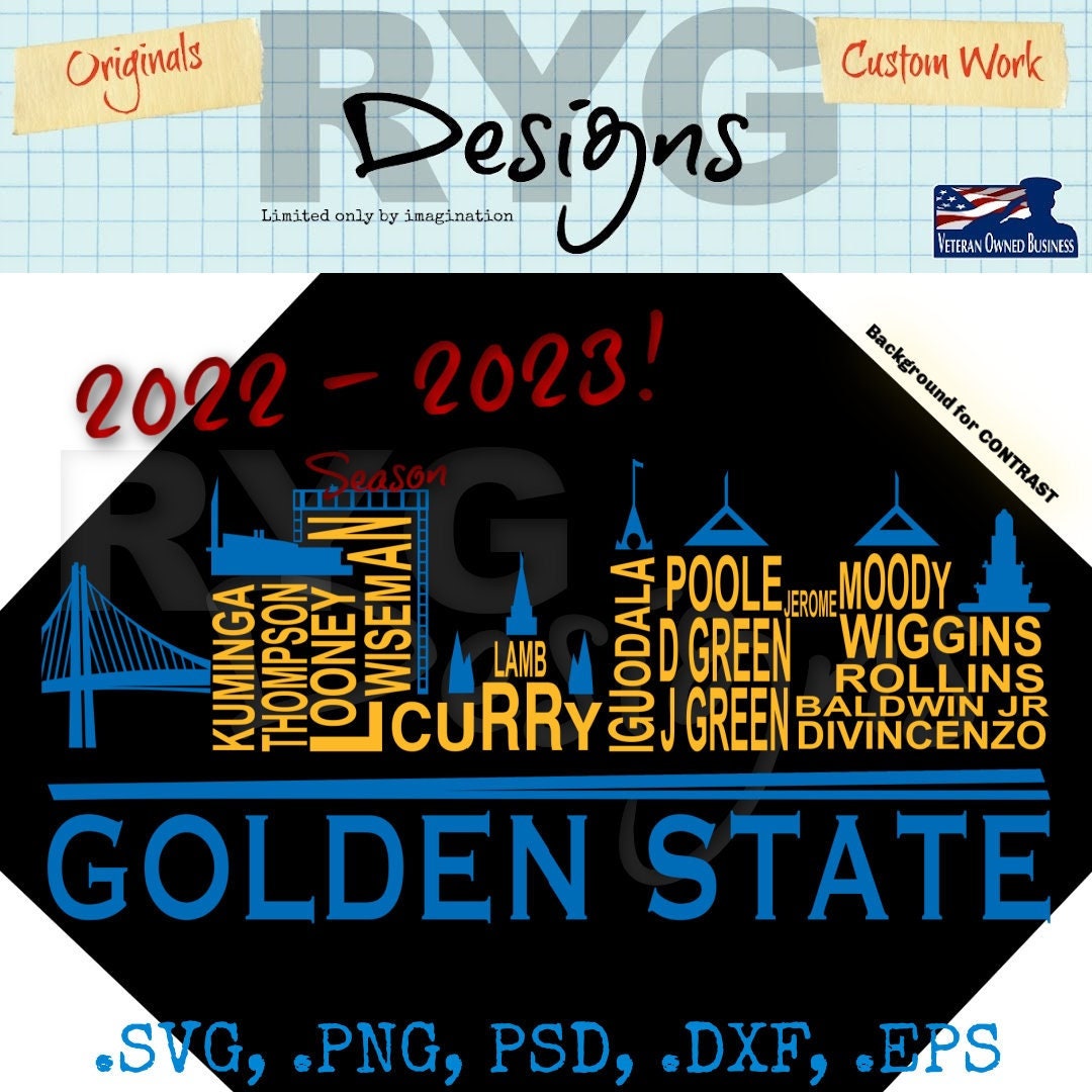 Golden State Warriors SVG File – Vector Design in, Svg, Eps, Dxf