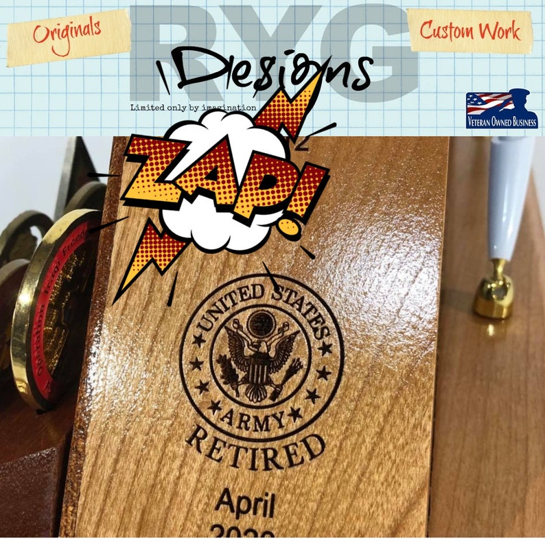 Layered Navy Branch Seal and Ornament Graphic Etsy