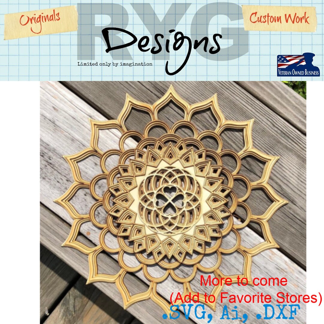 6 Layered Mandala Cut Files Etsy