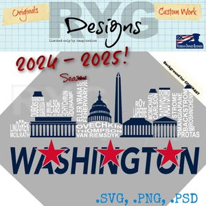 Nomes do Skyline do time de hóquei de Washington DC Gráfico