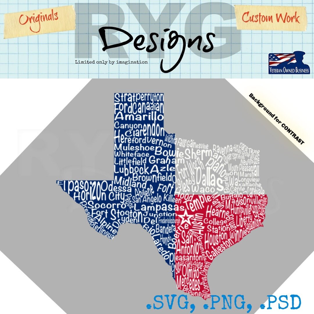 Take State Graphics Texas State Graphics - Etsy