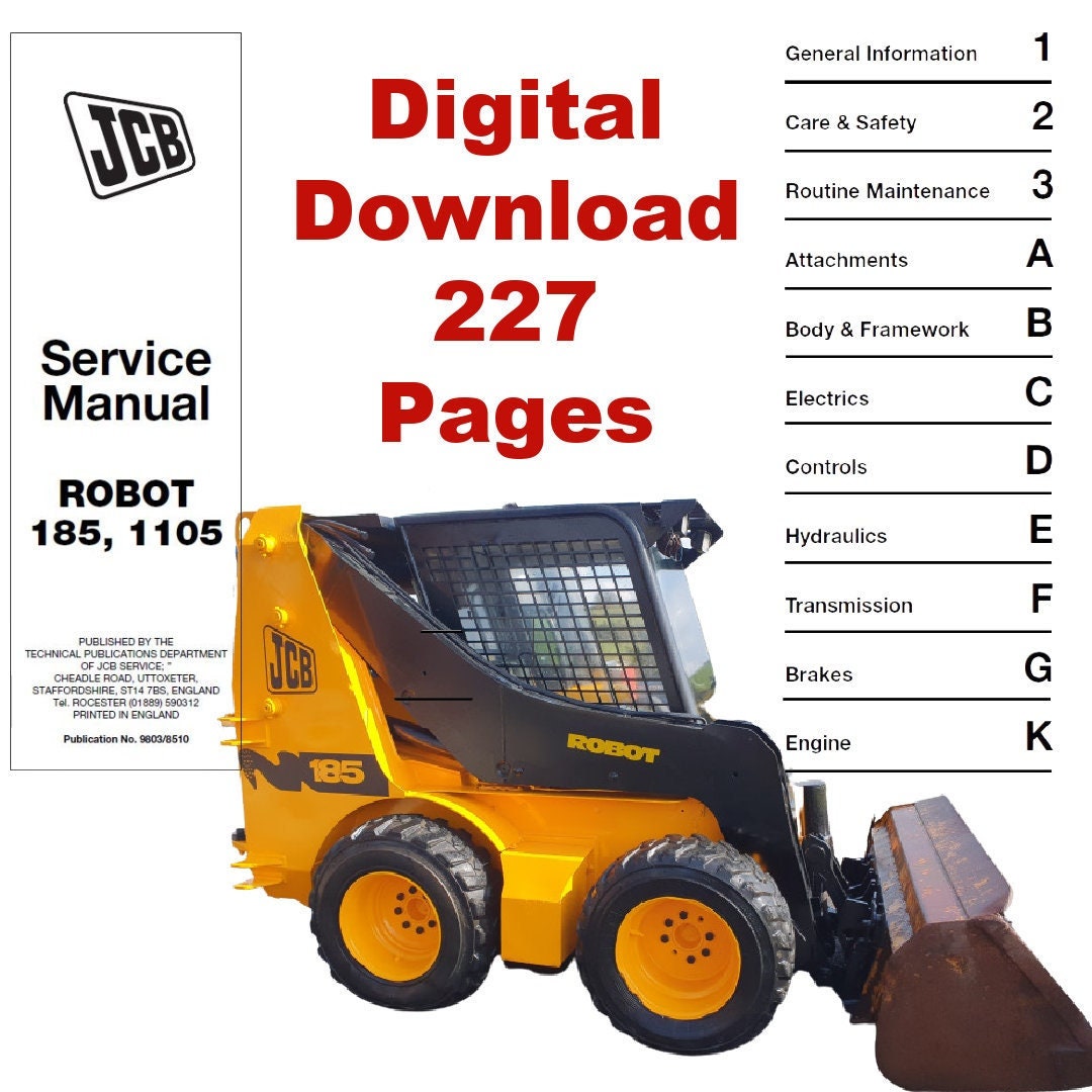 JCB 185, JCB 1105 Robot Service Manual (Download)