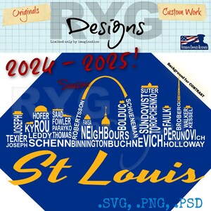 St Louis Pro Hockey Team Skyline Namen Grafik