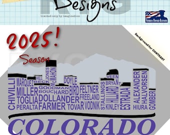 Colorado Pro Baseball Team Skyline Namen Afbeelding