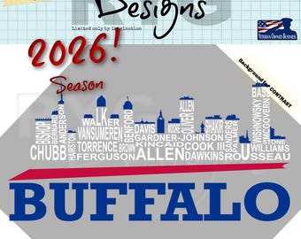 Buffalo Skyline Pro Football Names Graphic