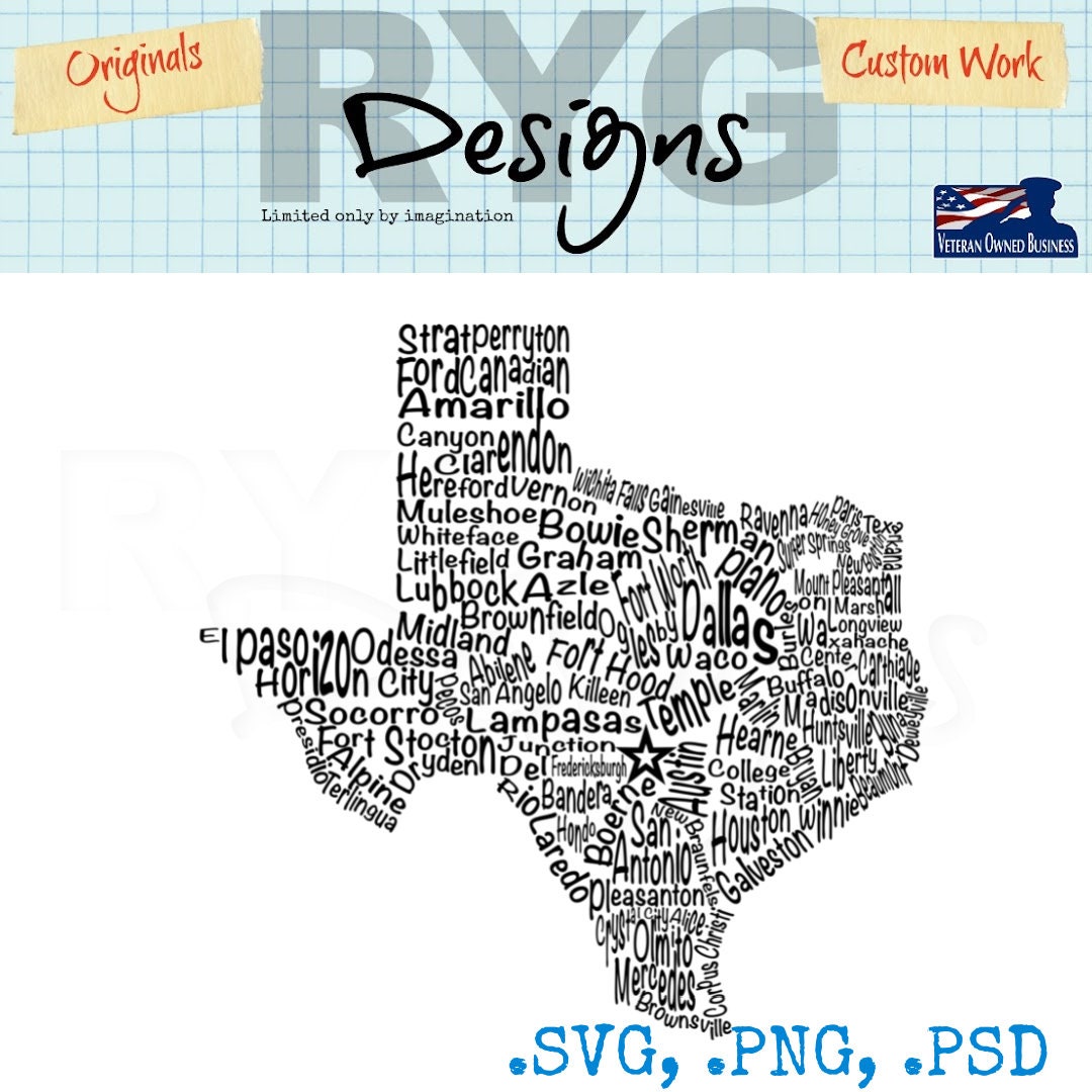 Take State Graphics Texas State Graphics - Etsy