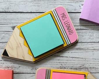 Teacher Sticky Note Holder | Gifts for Teachers | Teacher Appreciation | Gift From Student | Personalized Teacher Gift | Post It Holder