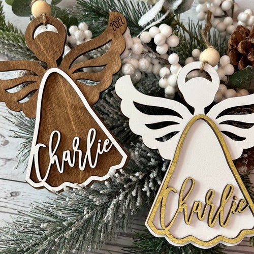 Angel Ornament Personalized Angel Custom Name Christmas - Etsy