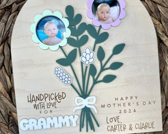 Mother's Day Flowers | Handpicked With Love | Mother's Day Gift | Gifts for Mom | Gift for Grandma | Gift from Kids | Mother's Day Frame
