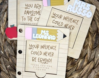 Teacher Sticky Note Holder | Gifts for Teachers | Teacher Appreciation | End of Year Gift | Personalized Teacher Gift | Post It Holder