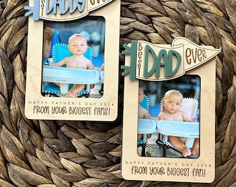 Father's Day 2025 | Fridge Photo Magnet | Gift for Dad | Gift for Grandpa | Wallet Photo Frame | Biggest Fan | New Dad Gift | Best Best Ever