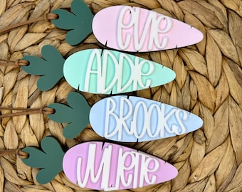 Easter 2025 | Carrot Basket Tags | Personalized Easter Tag | Bunny Tag | Easter Gift for Kid | Basket Tag | Carrot Tag | Easter Decor