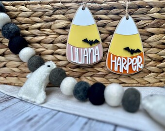 Etiqueta de maíz dulce / Etiqueta de cesta Boo / Etiquetas con nombre de Halloween / Halloween personalizado / Etiqueta de cesta de dulces / Etiqueta con nombre de bolsa Boo / Relleno de cesta Boo