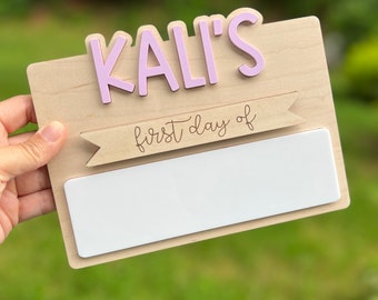 Personalized School Sign | Interchangeable School Sign | Back To School | Dry Erase School Board | First Day of School Sign | Photo Prop