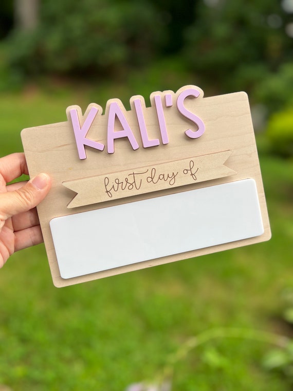 Personalized School Sign | Interchangeable School Sign | Back To School | Dry Erase School Board | First Day of School Sign | Photo Prop