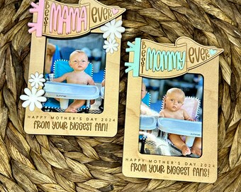Día de la Madre 2024 / Imán de fotos de nevera / Regalo para mamá / Regalo para la abuela / Marco de fotos de billetera / Fan más grande / Regalo de nueva mamá / Mejor mamá de todos los tiempos