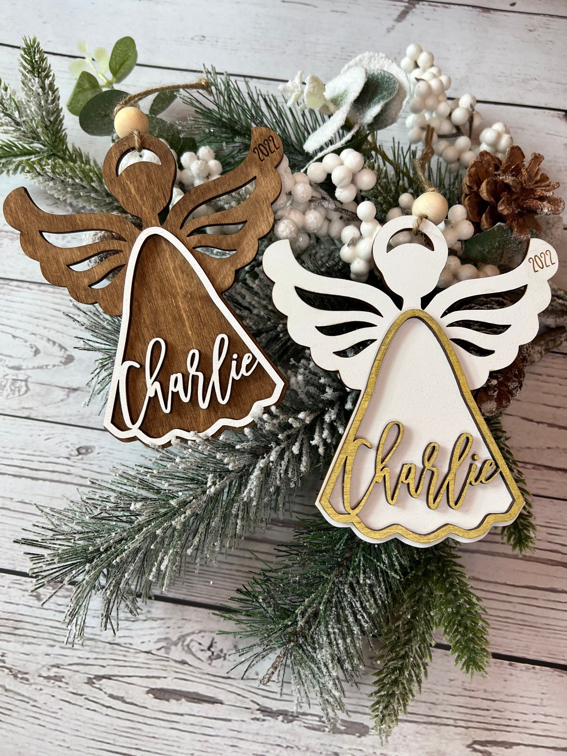 Christmas angel ornaments personalized Clearance
