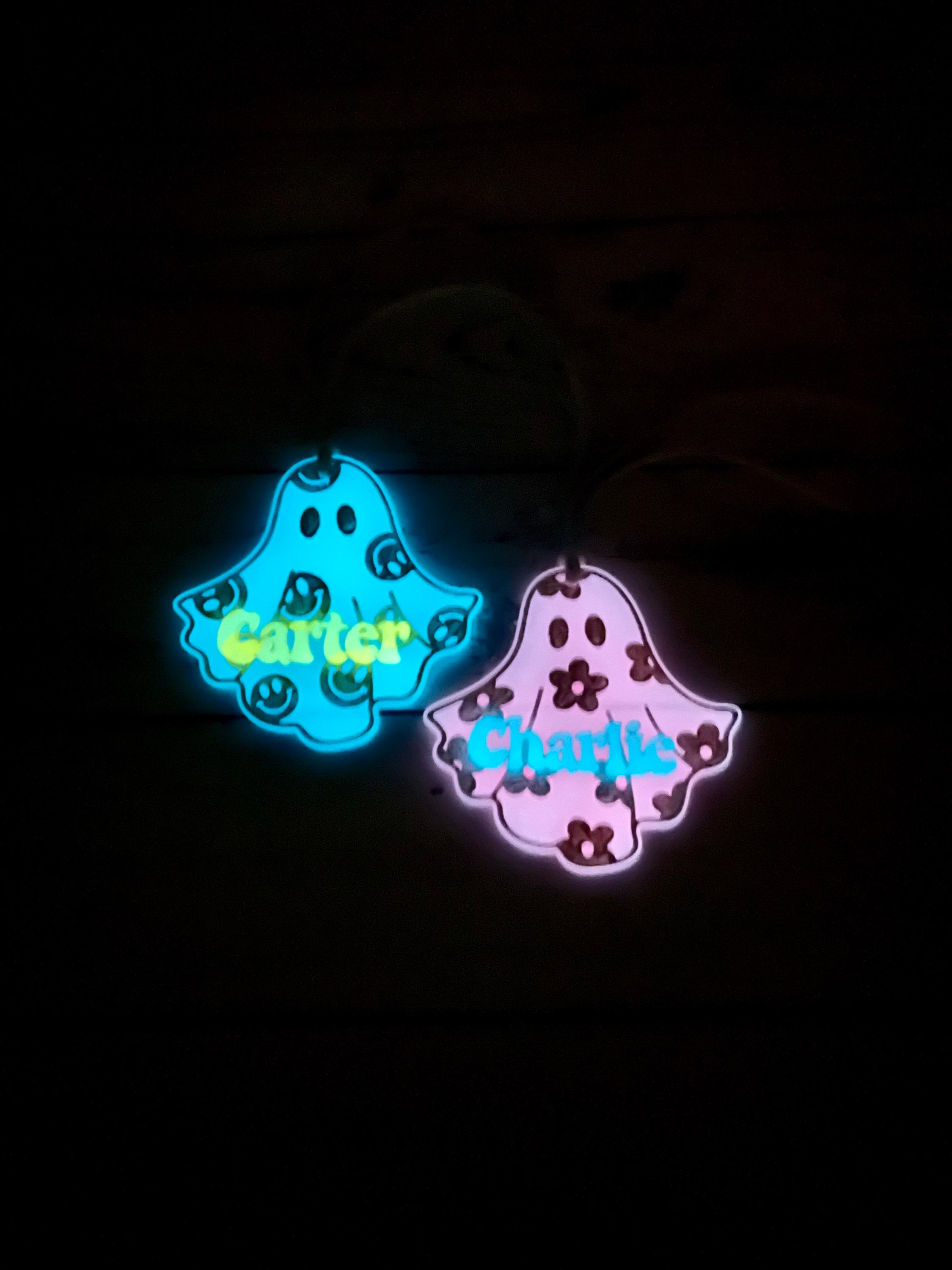 Retro Boo Basket Tag | Halloween Basket Tags | Personalized Ghost | Halloween Candy Basket Tag | Boho Halloween | Glow in the Dark