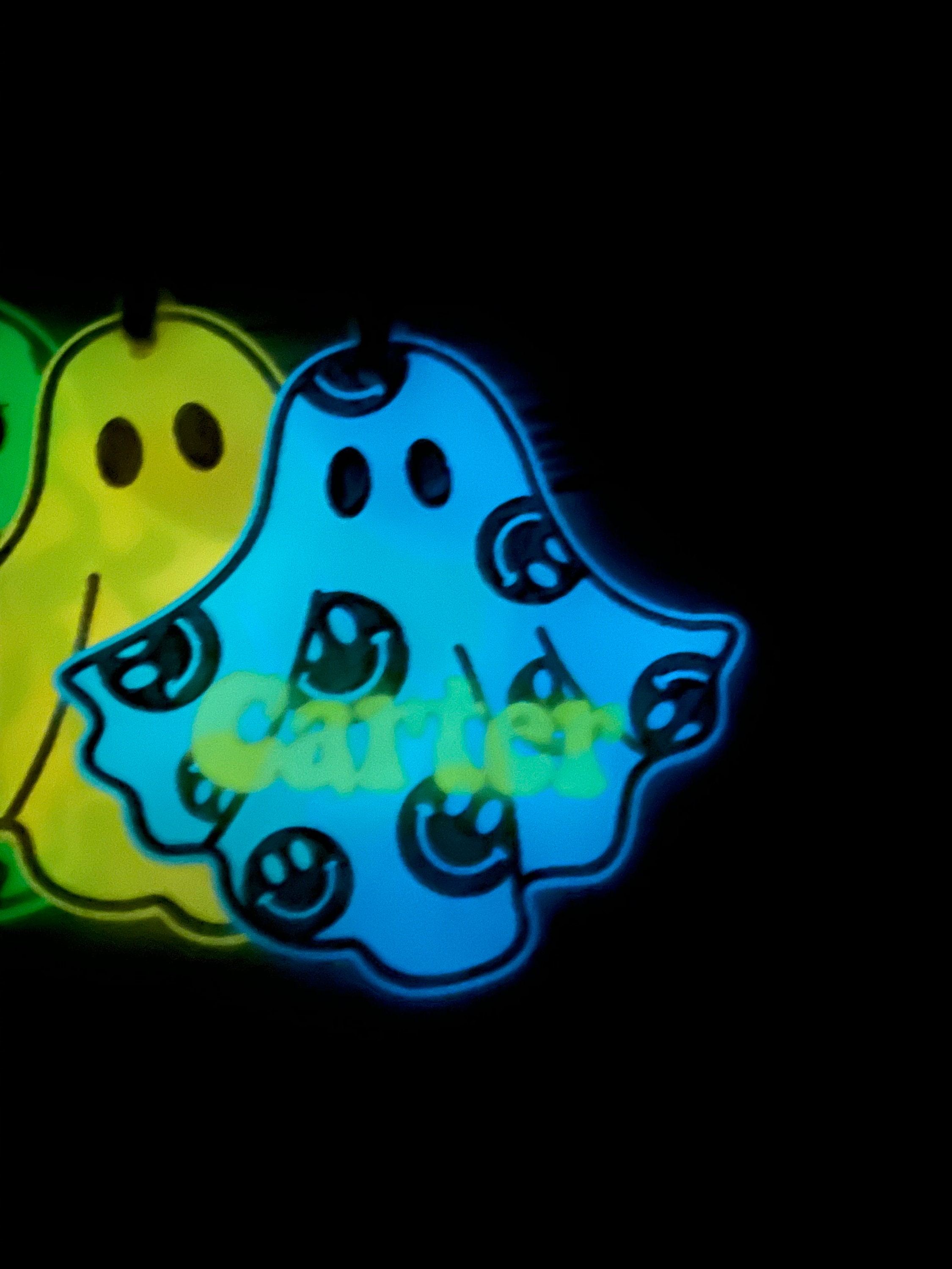 Retro Boo Basket Tag | Halloween Basket Tags | Personalized Ghost | Halloween Candy Basket Tag | Boho Halloween | Glow in the Dark