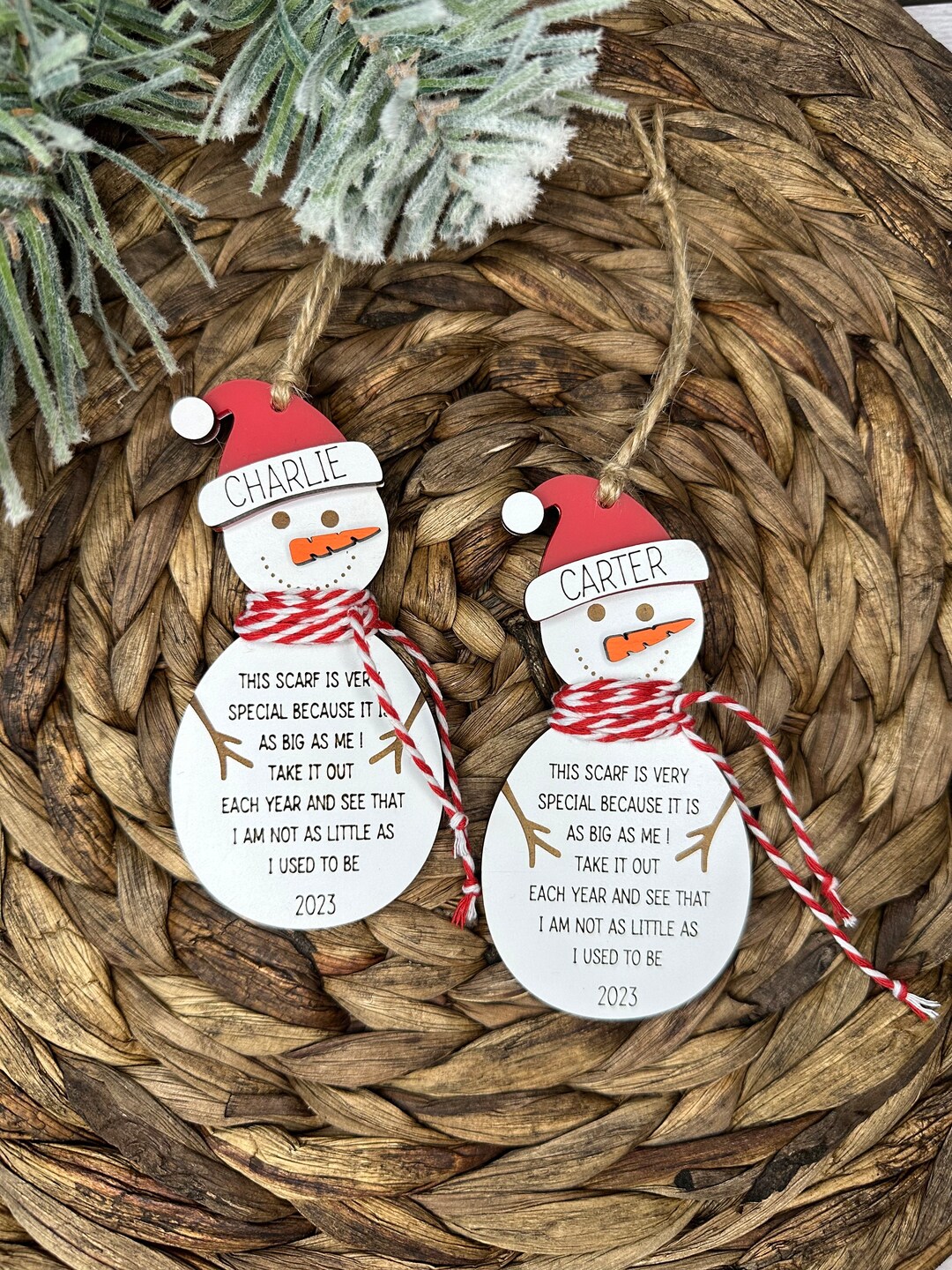 2024 Christmas Ornament for Kids Personalized Child's Height Ornament ...