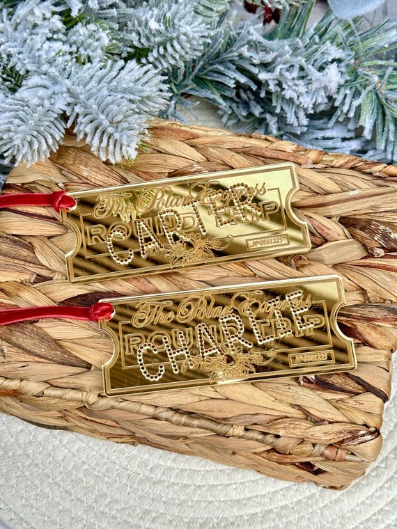 Christmas Ornament 2024 | Christmas Train Ornament | Train Ticket Ornament | Ornament for Kids | Believe in the Magic